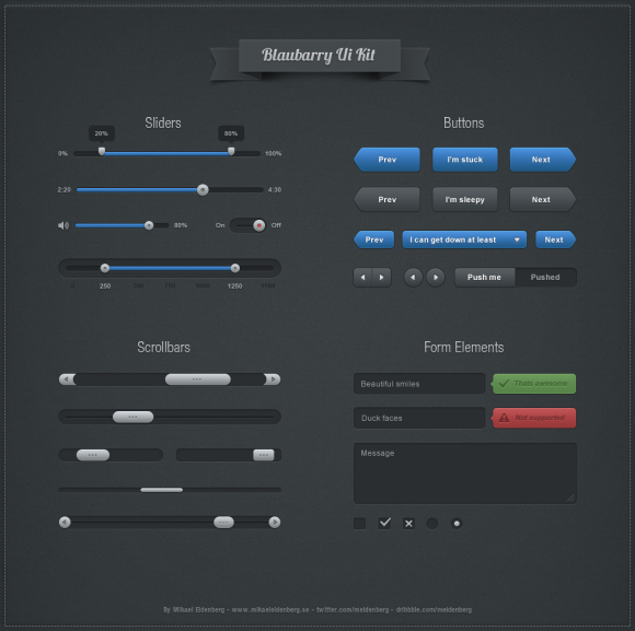 Free High Quality UI Freebies From Dribbble
