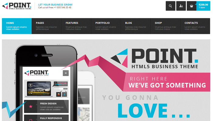 point business responsive template twitter bootstrap