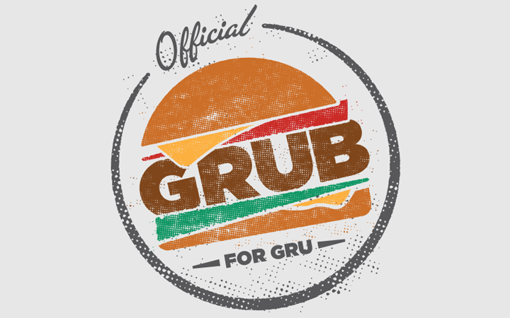 grub for gru logo custom design hamburger