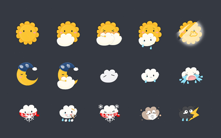 cute weather icons simple iconset