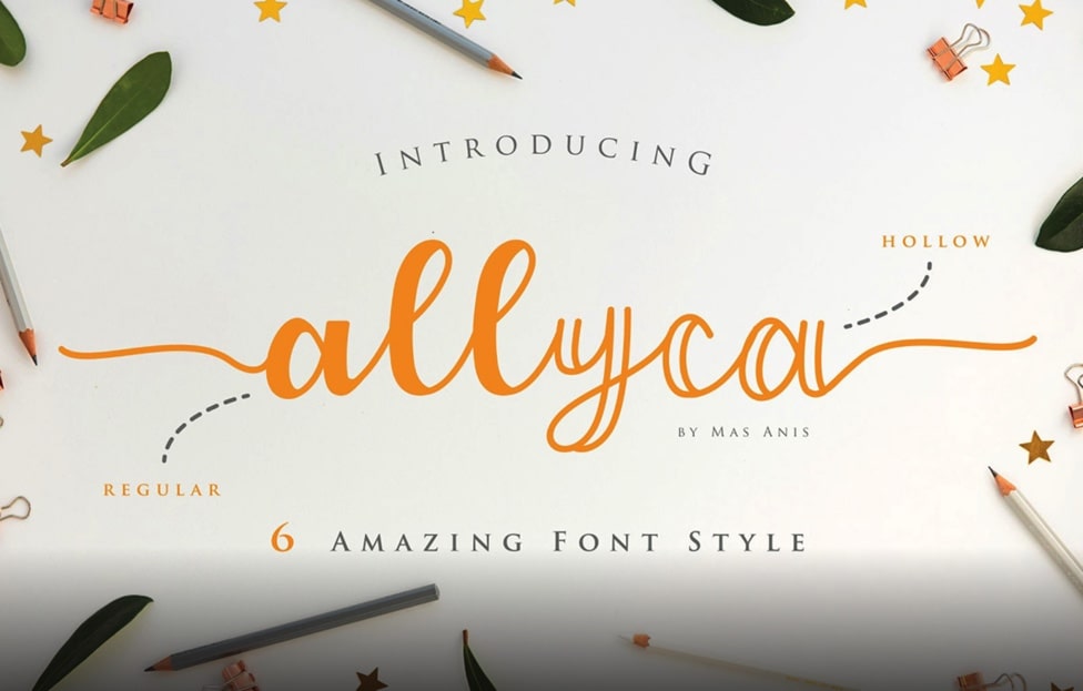Allyca font example 