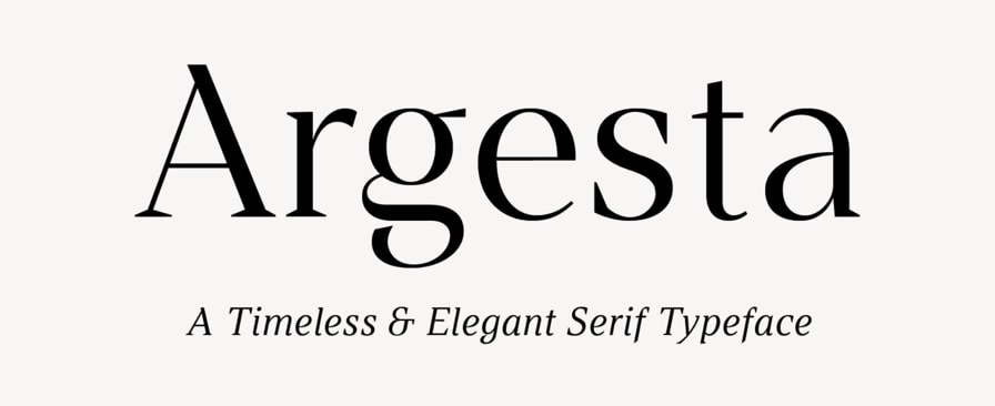 Argesta font example 