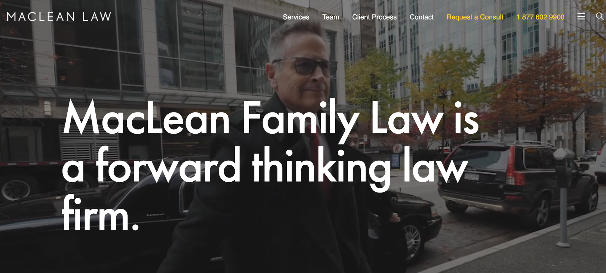 MacLean Family Law uses a bold UVP and landing page video